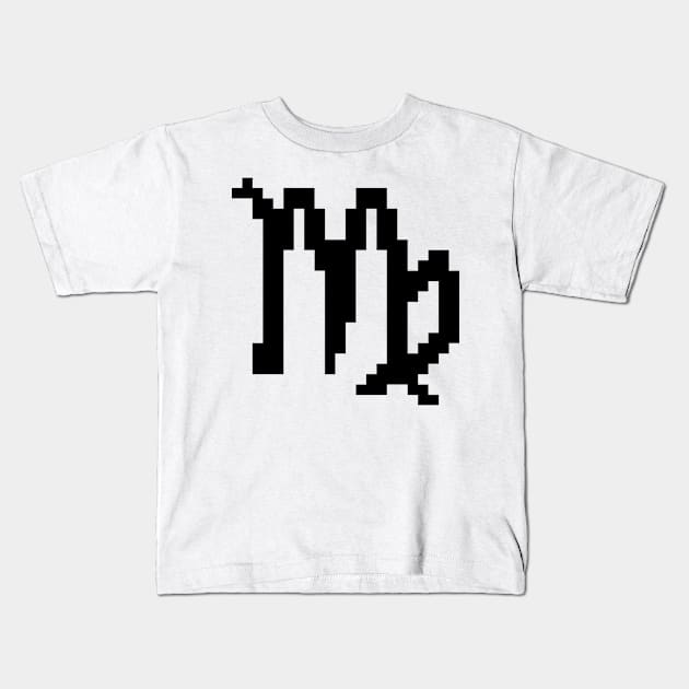 Virgo pixel Kids T-Shirt by ManicWax